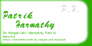 patrik harmathy business card